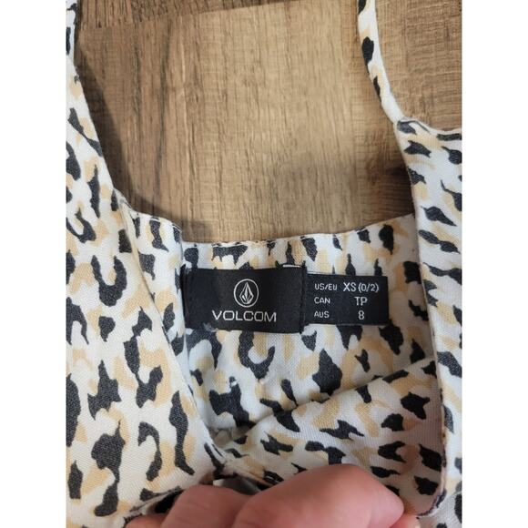 Volcom Juniors Sorry Babe Cheetah/Leopard Print Camisole Tank Blouse Size XS - Picture 3 of 7